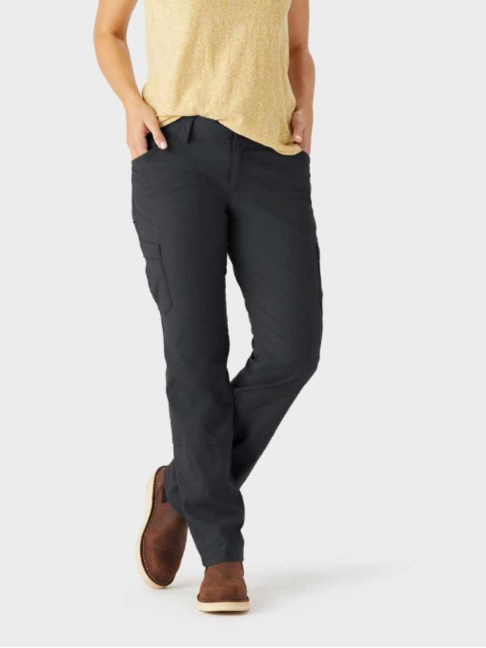 Duluth Trading 18x33 Dry on the Fly Bootcut Cargo Women’s Pant Blue Roll Cuffs - Picture 2 of 16